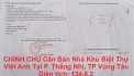 CHÍNH CHỦ Cần Bán Nhà Khu Biệt Thự Việt Anh Tại P. Thắng Nhì, TP Vũng Tàu